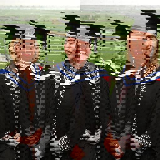 Sarah Bryars, Luke Freeman, Linsey Temple MBA Graduation Photos